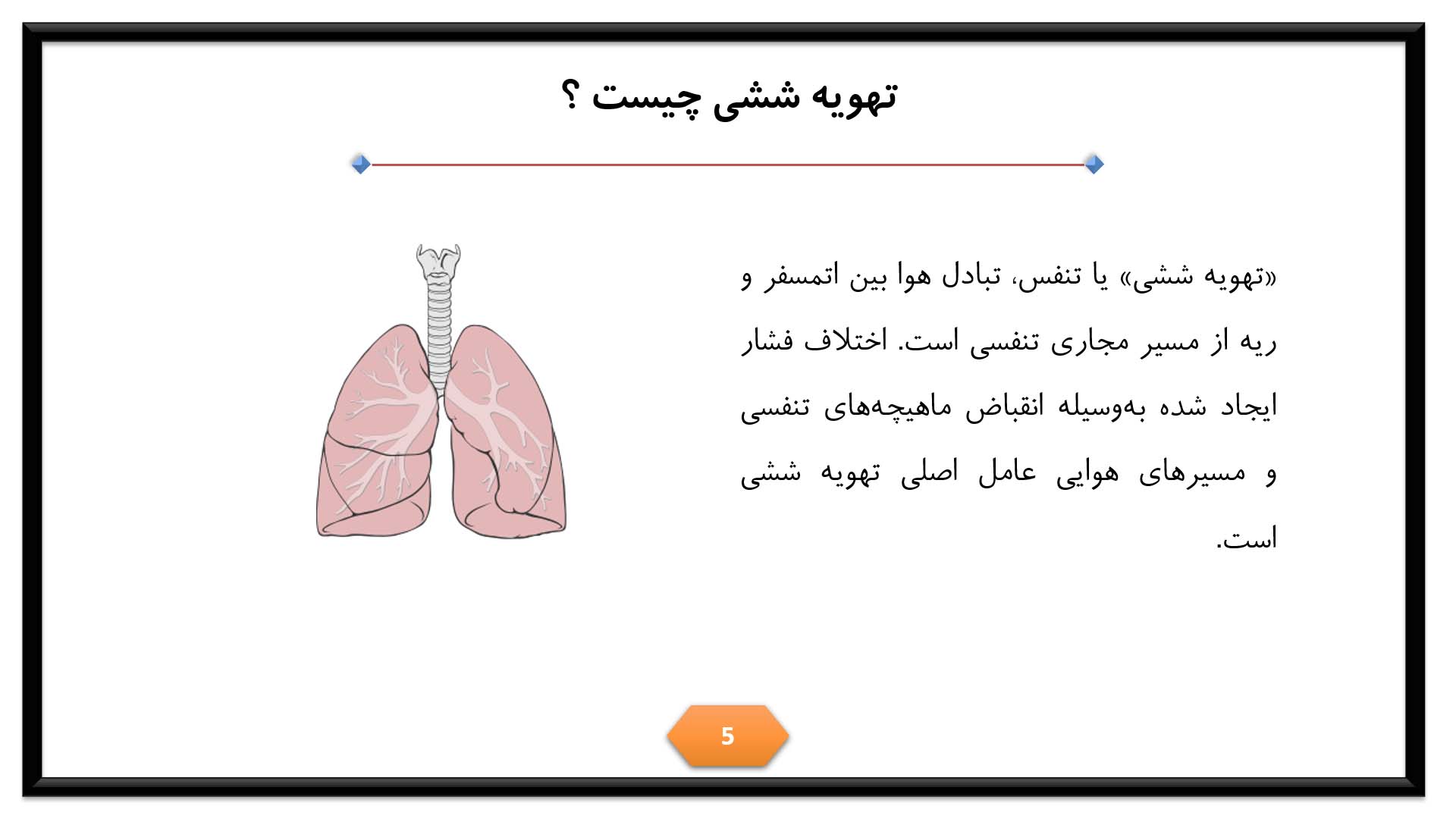 پاورپوینت در مورد تهویه ششی